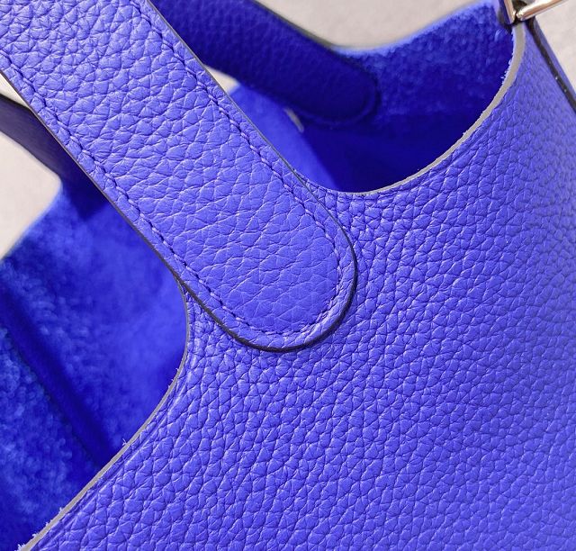 Hermes original togo leather picotin lock bag HP0022 electric blue