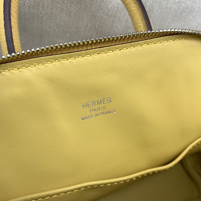 Hermes original chevre leather mini bolide bag H018 foin 
