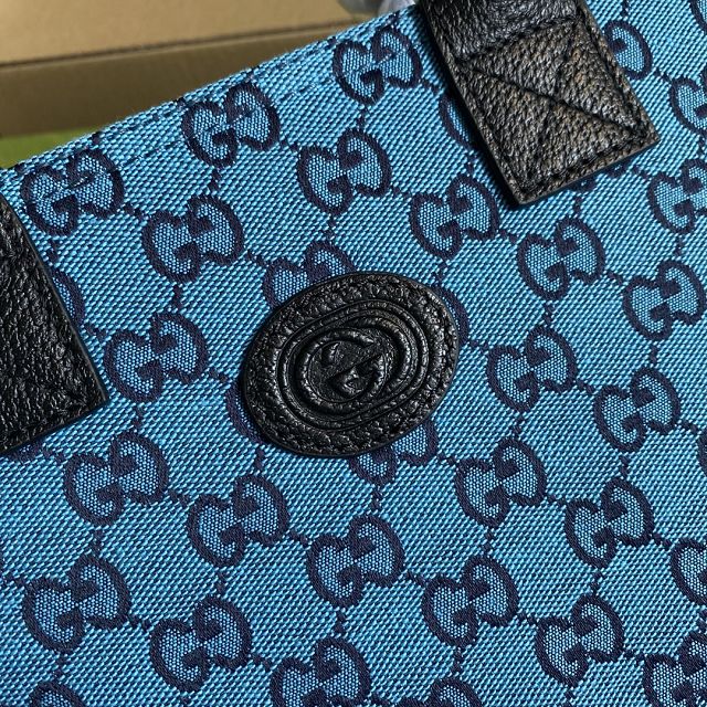 GG origianl canvas medium tote bag 550763 blue