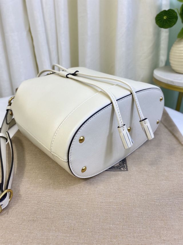 2023 GG original calfskin diana small bucket bag 724652 white