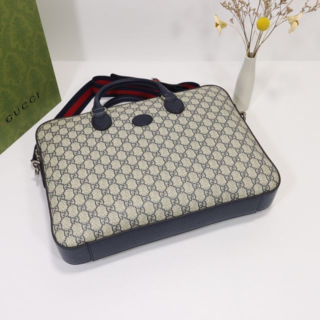 GG original canvas business case 674140 navy blue