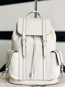 GG original embossed calfskin backpack 625770 white