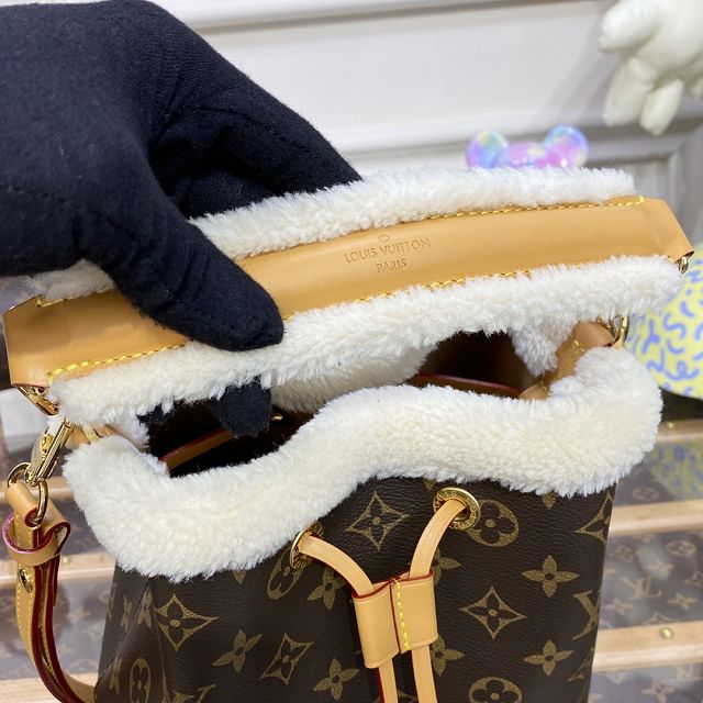 2023 louis vuitton original canvas&shearling neonoe BB M46319