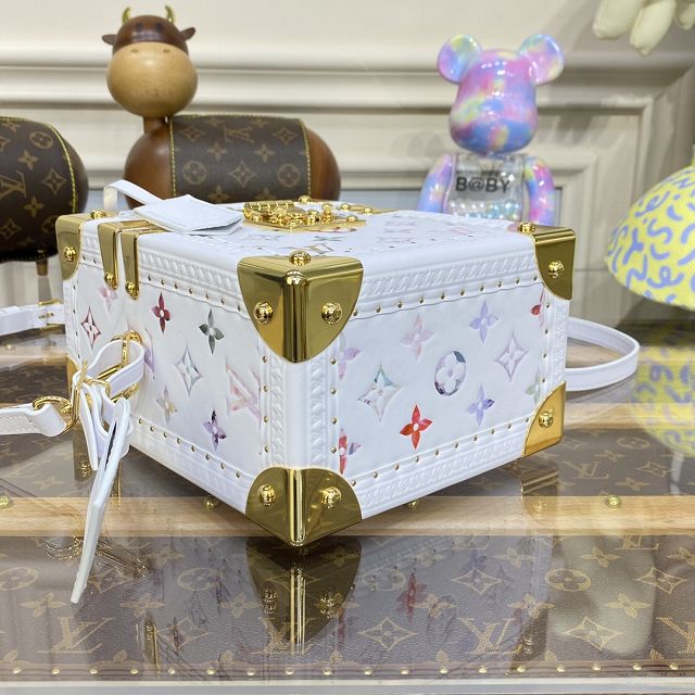 2023 Louis vuitton original calfskin box trunk M10117 white