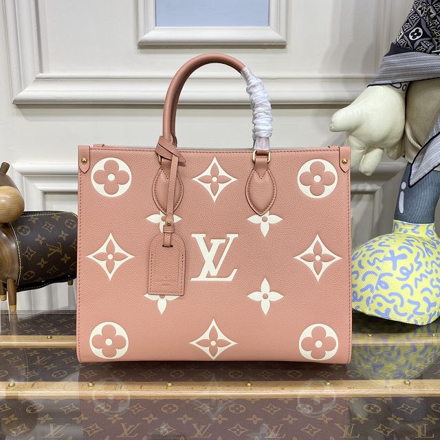 2023 Louis vuitton original calfskin onthego mm M46286 trianon pink