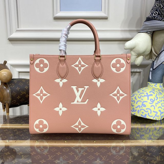 2023 Louis vuitton original calfskin onthego mm M46286 trianon pink