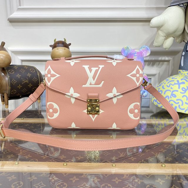 2023 Louis vuitton original calfskin pochette metis M46302 trianon pink