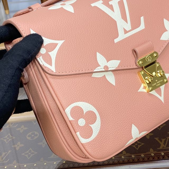 2023 Louis vuitton original calfskin pochette metis M46302 trianon pink