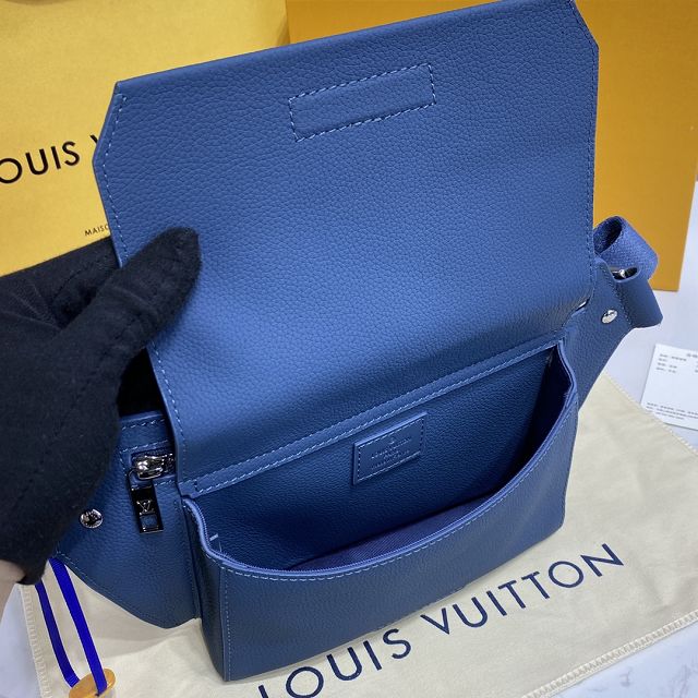 Louis vuitton original calfskin aerogram slingbag M57081 blue