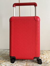 Louis vuitton original calfskin horizon 55 rolling luggage M20438 red