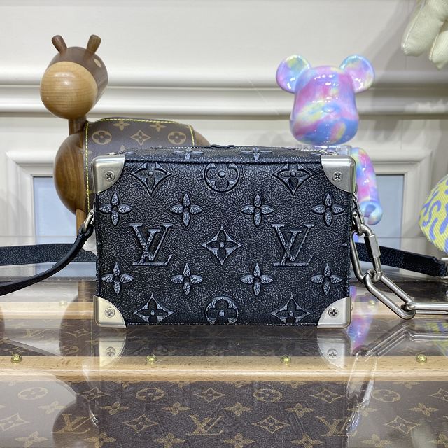 Louis vuitton original calfskin mini soft trunk M21368 black