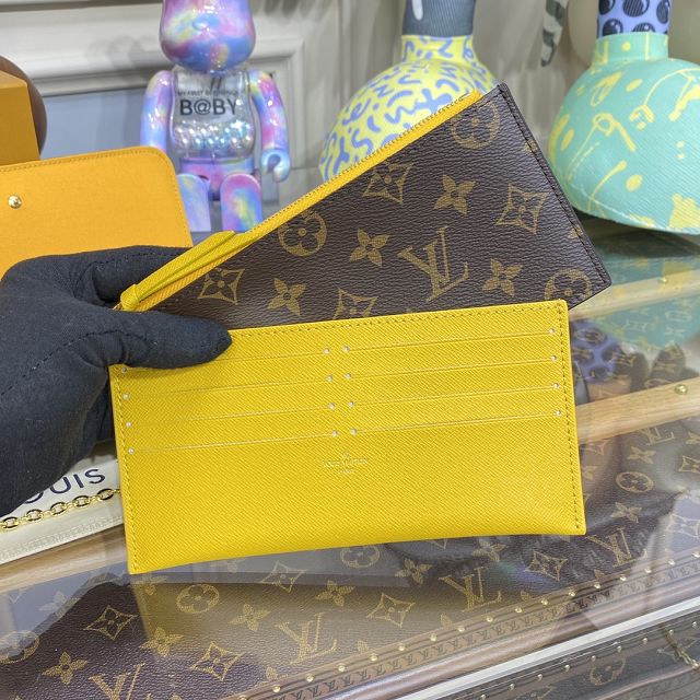 Louis vuitton original monogram canvas pochette felicie M81545 yellow