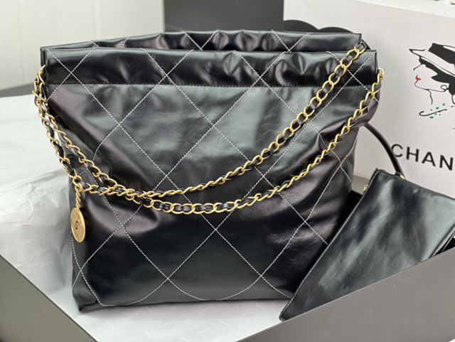 CC original calfskin 22 small handbag AS3260 black&white
