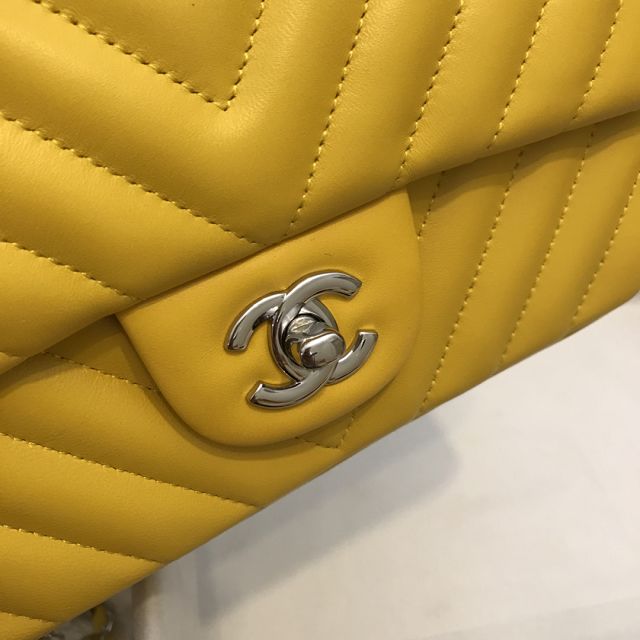 CC original lambskin leather mini flap bag A69900-4 yellow
