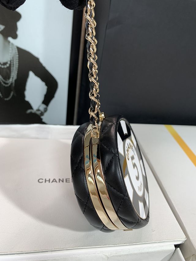 CC original enamel clutch with chain AP3074 black