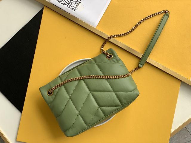 YSL original lambskin puffer small bag 577476 green