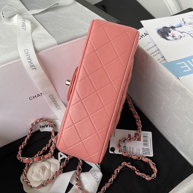 CC original lambskin mini flap bag A69900 pink