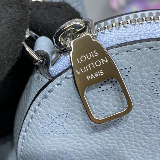 2023 Louis vuitton original mahina leather bella bucket bag M21144 blue