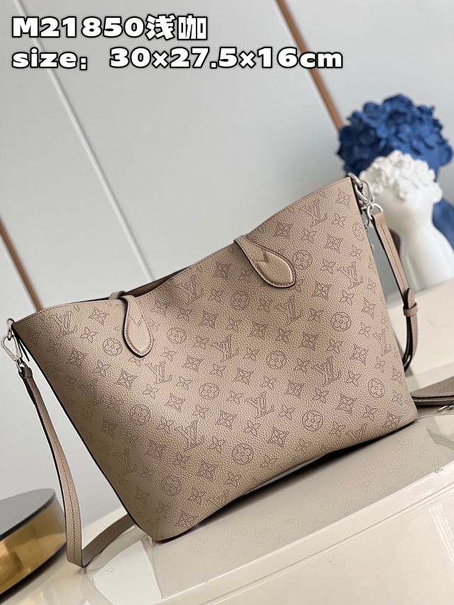 2023 Louis vuitton original mahina calfskin blossom MM tote M21851 galet beige