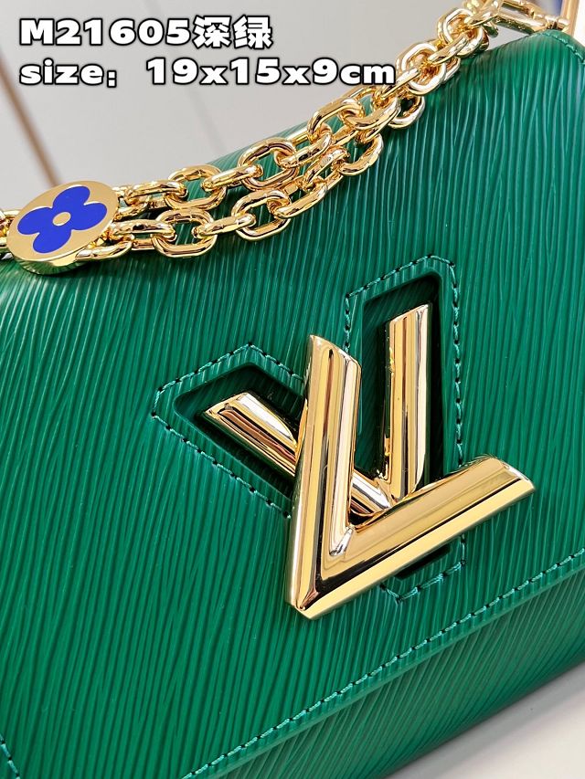 Louis vuitton original epi leather twist pm M21605 green