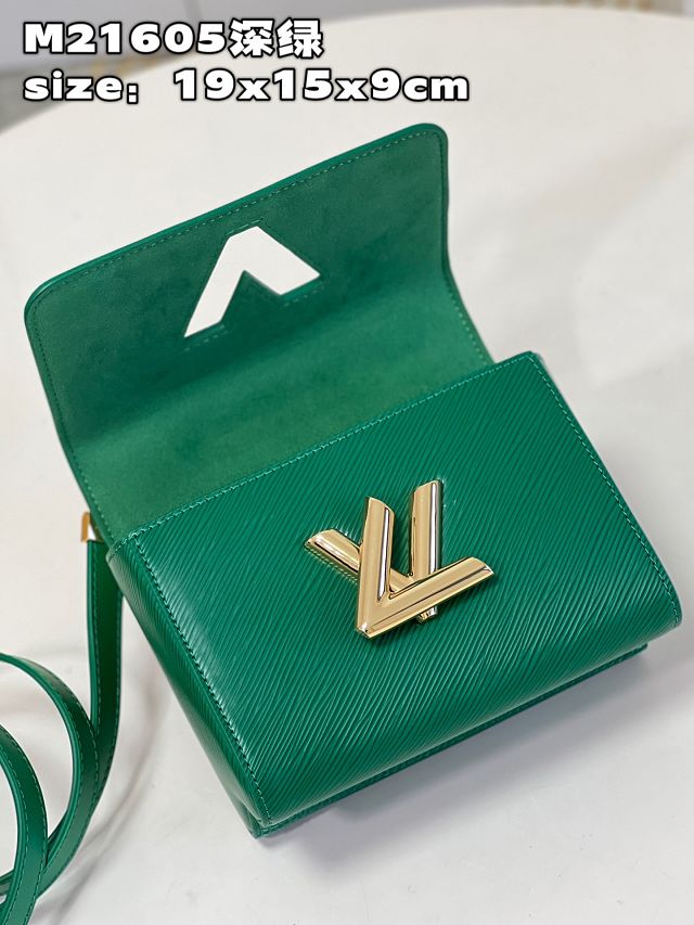 Louis vuitton original epi leather twist pm M21605 green