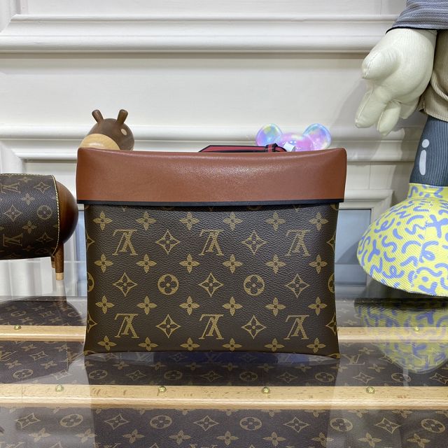 Louis vuitton original monogram canvas pochette tuileries M64034 brown