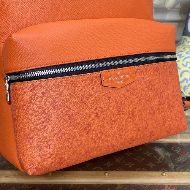 Louis vuitton original taiga leather discovery backpack M30230 orange