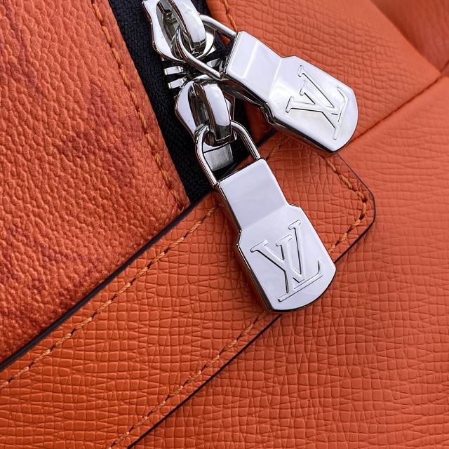 Louis vuitton original taiga leather discovery backpack M30230 orange