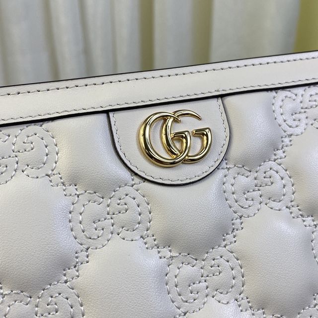 GG original matelasse leather pouch 723780 white