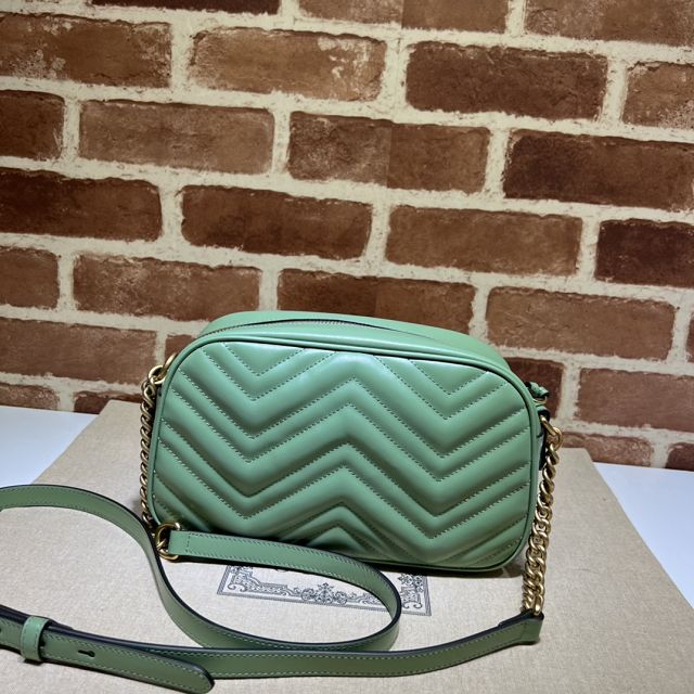 GG original calfskin marmont small shoulder bag 447632 light green