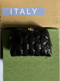 GG original matelasse leather beauty case 726047 black