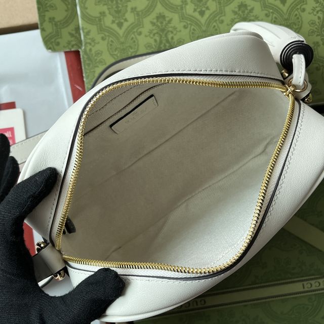 2023 GG original calfskin blondie small shoulder bag 742360 white