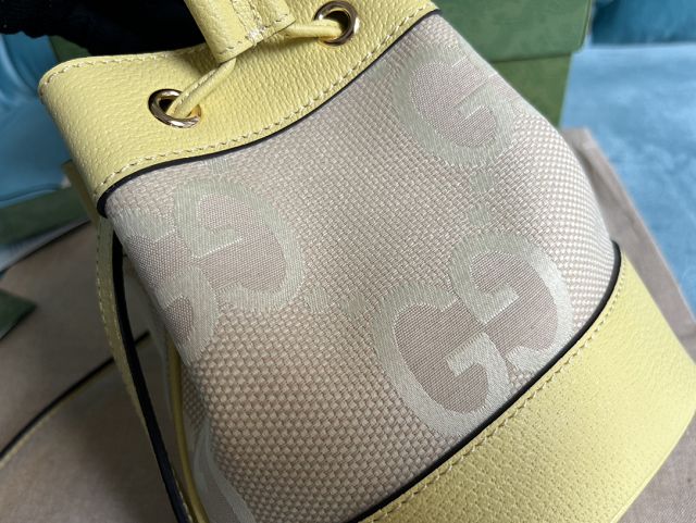 2023 GG original canvas ophidia mini bucket bag 550620 yellow