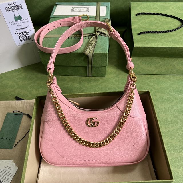 2023 GG original calfskin aphrodite small shoulder bag 731817 pink