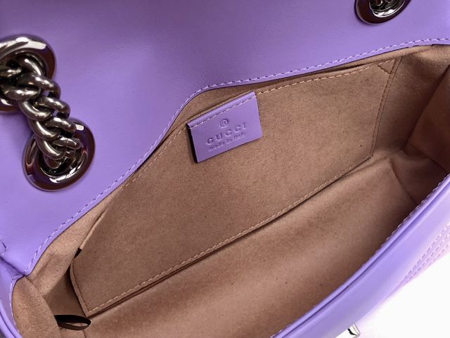 GG original calfskin marmont mini bag 446744 purple