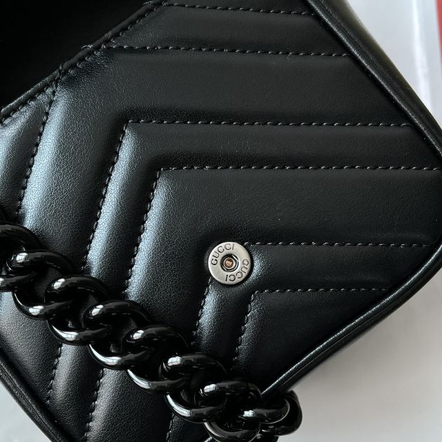 GG original matelasse marmont belt bag 739599 black	