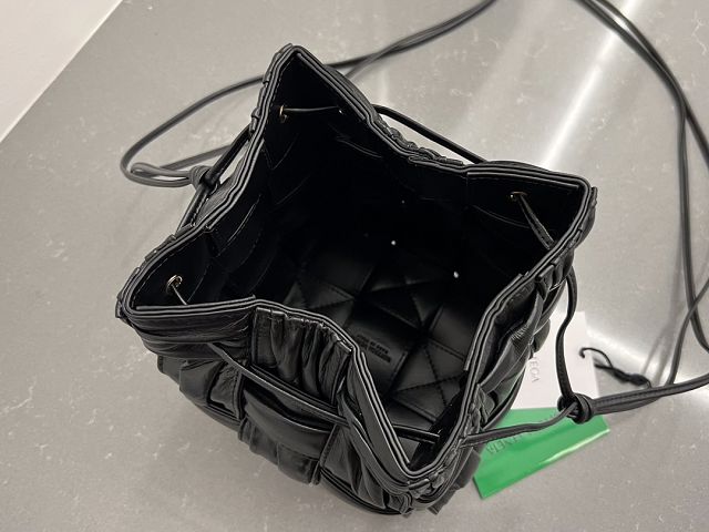 BV original lambskin small cassette bucket bag 717187 black