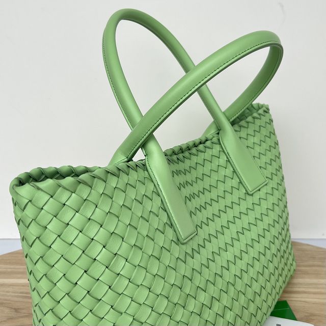 BV original lambskin medium cabat tote bag 608810 pistachio