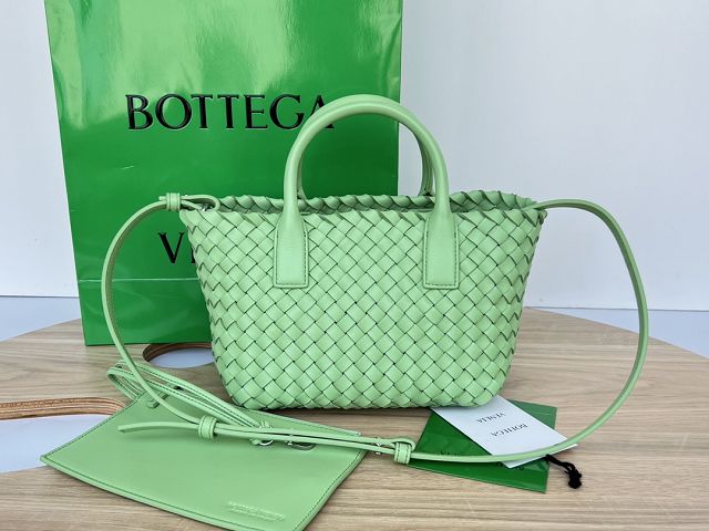 BV original lambskin mini cabat tote bag 709464 pistachio