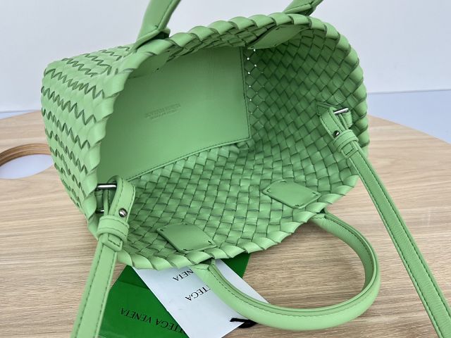 BV original lambskin mini cabat tote bag 709464 pistachio