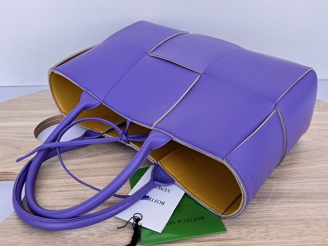 BV original lambskin small arco tote bag 652867 purple