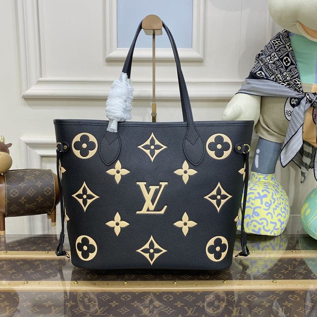 2023 Louis vuitton original calfskin neverfull mm M58907 black