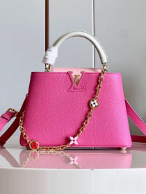 Louis vuitton original calfskin capucines BB handbag M22514 pink