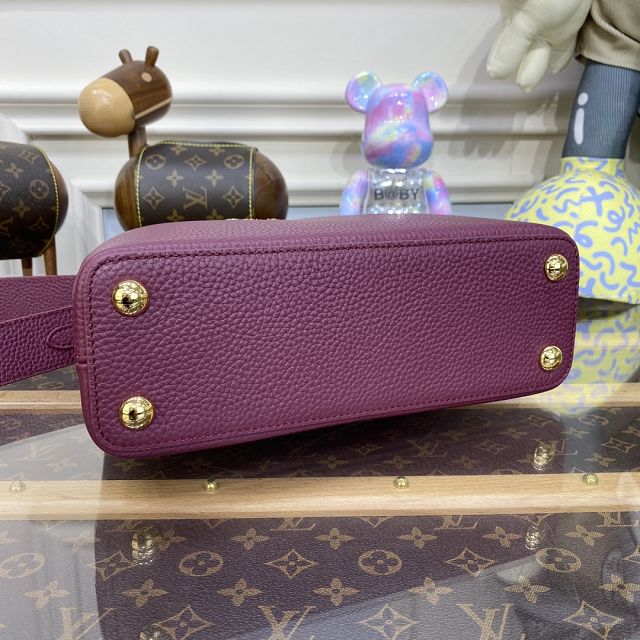 Louis vuitton original calfskin capucines BB handbag N82068 purple