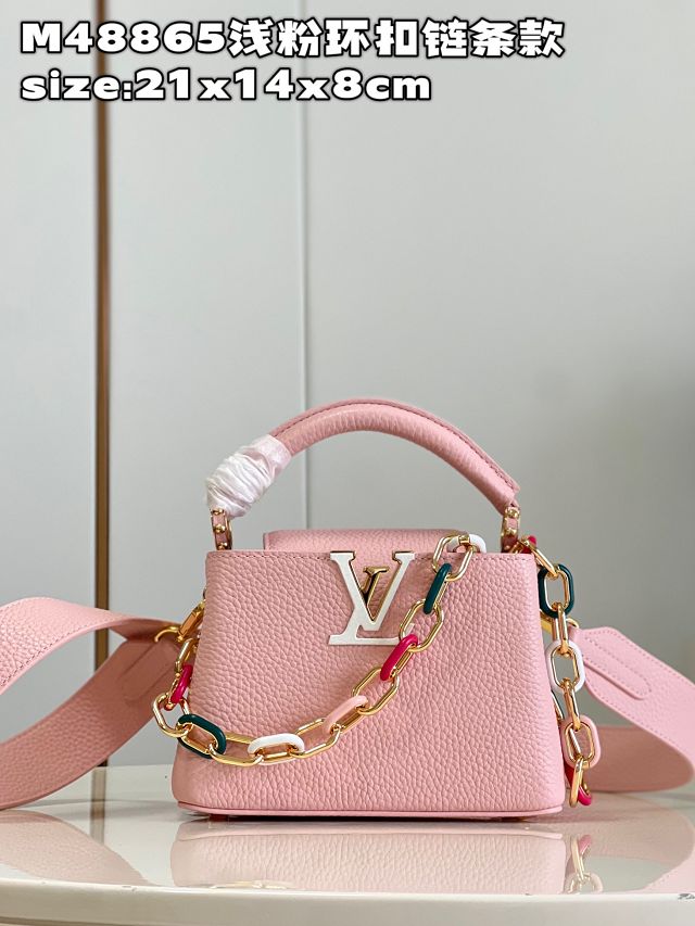 Louis vuitton original calfskin capucines mini handbag M21798 pink