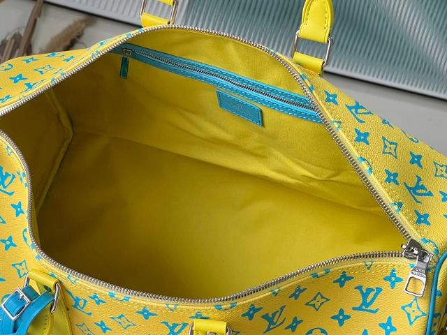 Louis vuitton original monogram playground keepall 50 M21869 yellow 