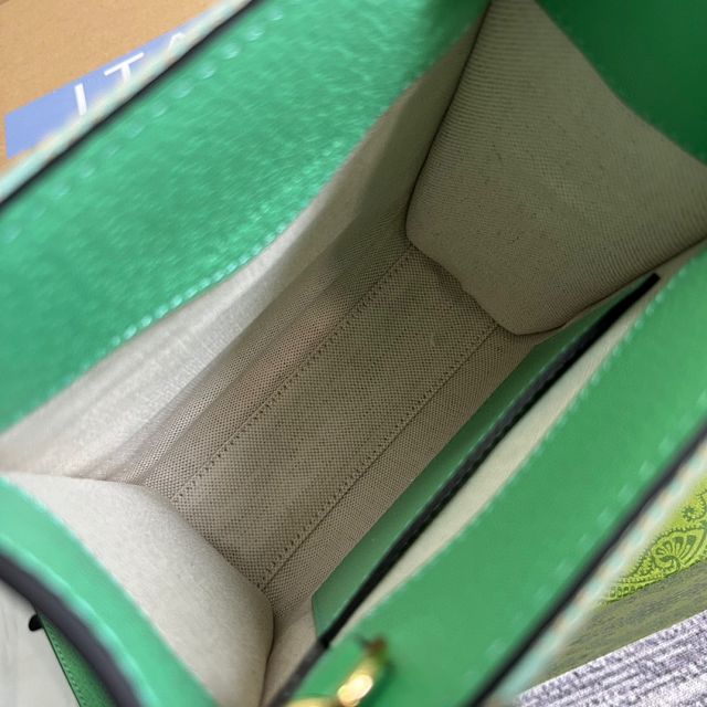 2023 GG original canvas mini tote bag 671623 green