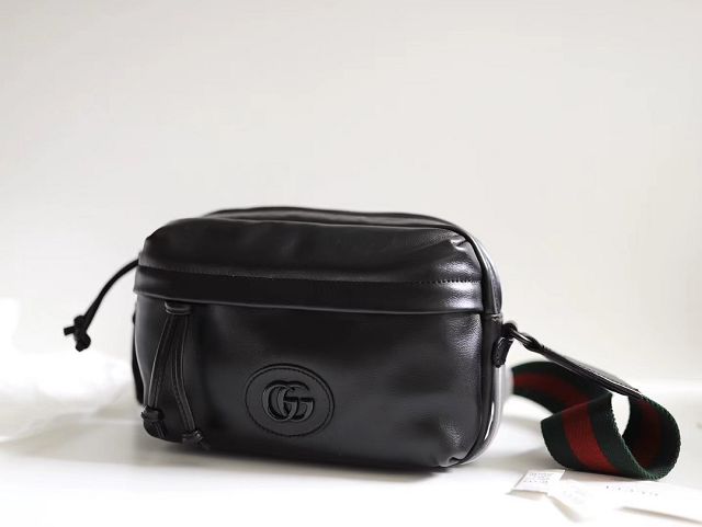 GG original calfskin shoulder bag 725696 black