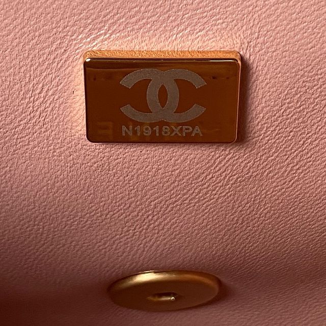2023 CC original lambskin mini flap bag AS4040 pink