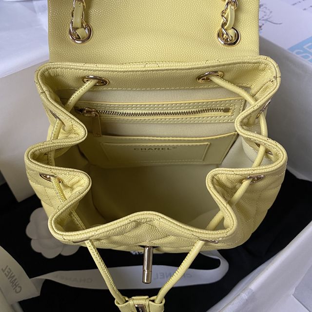 CC original grained calfskin backpack AS4058 yellow